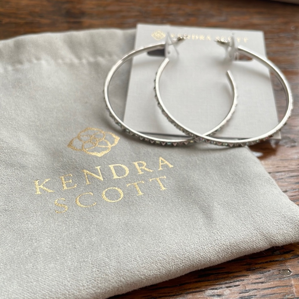 Kendra Scott Silver Rhinestone hoops